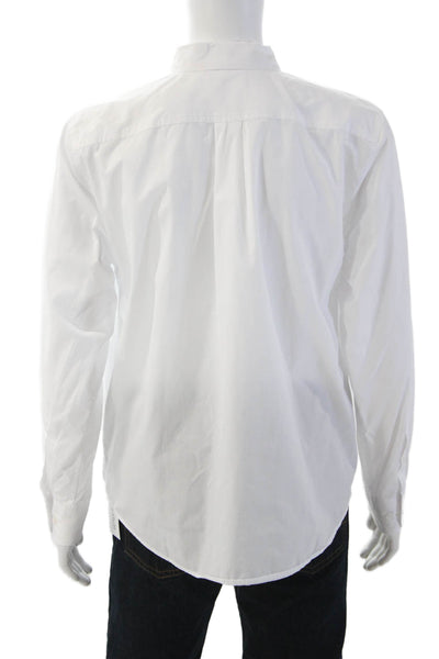 Everlane Mens Button-Down Shirt White 100% Cotton Long Sleeve Collared Size M