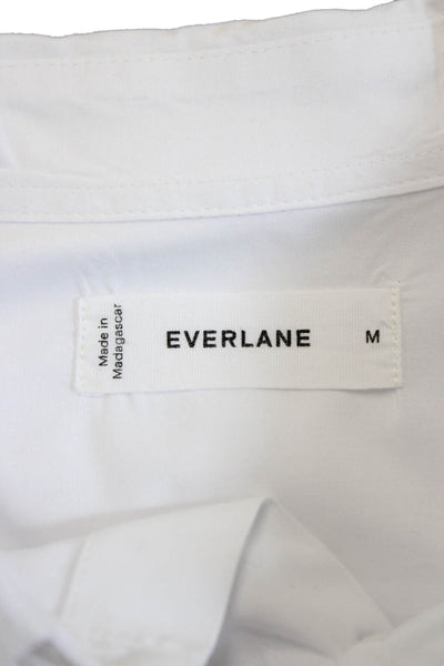 Everlane Mens Button-Down Shirt White 100% Cotton Long Sleeve Collared Size M