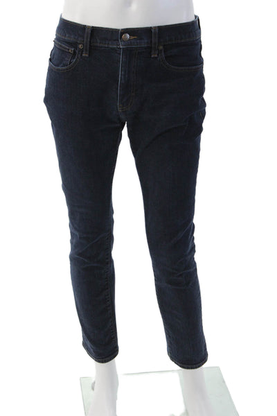 J Crew Mens Skinny Ankle Jeans Dark Blue Size 32