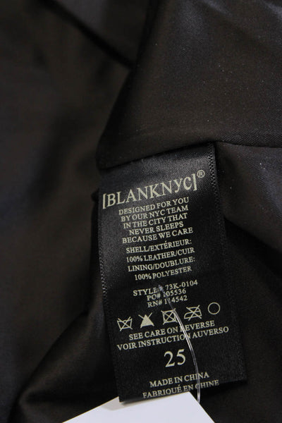 Blank NYC Womens A-Line Leather Mini Skirt Dark Gray Size 25
