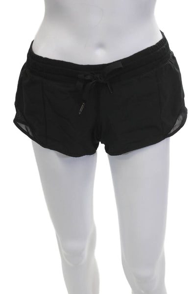 Lululemon Womens Black Drawstring Nylon Blend Beach Shorts Size 4