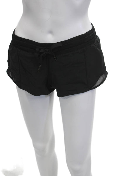 Lululemon Womens Black Drawstring Nylon Blend Beach Shorts Size 4