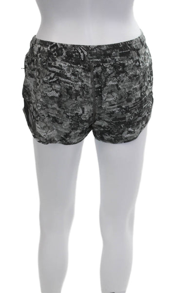 Lululemon Womens Black Snake Print Nylon Blend Shorts Size 4