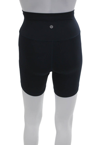 Lululemon Womens Biker Shorts Black Nylon Blend Size 2
