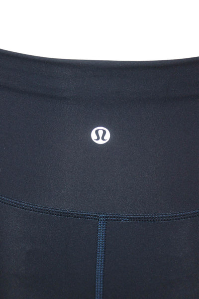 Lululemon Womens Biker Shorts Black Nylon Blend Size 2