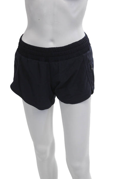 Lululemon Womens Dark Blue Nylon Blend Sports Shorts Size 4