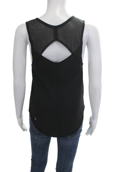 Lululemon Women Sleeveless Round Neck Nylon Blend Tank Black Size 4