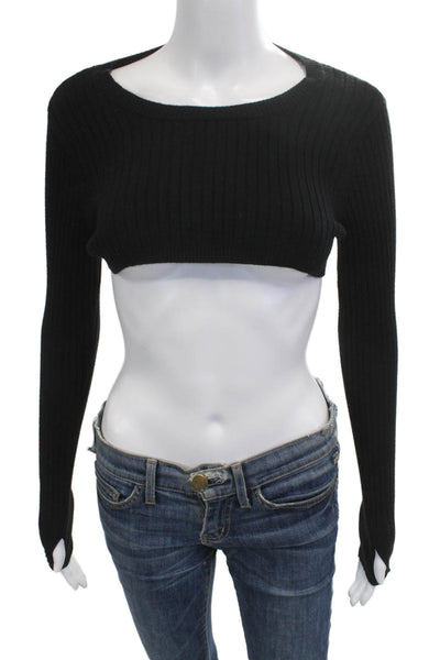 Habitual Unisex Sweaters Black Round Neck Long Sleeve pol Size 10