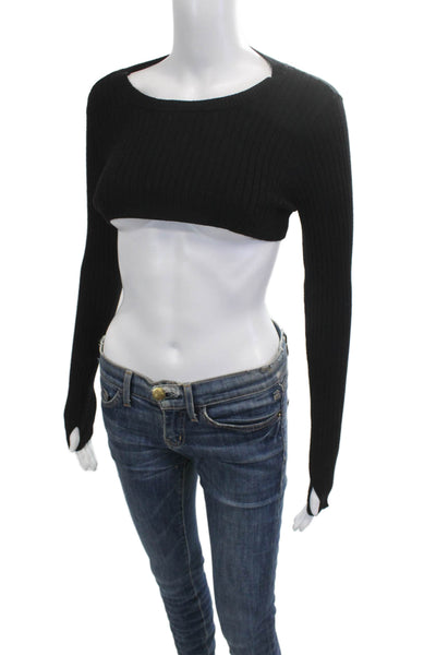 Habitual Unisex Sweaters Black Round Neck Long Sleeve pol Size 10