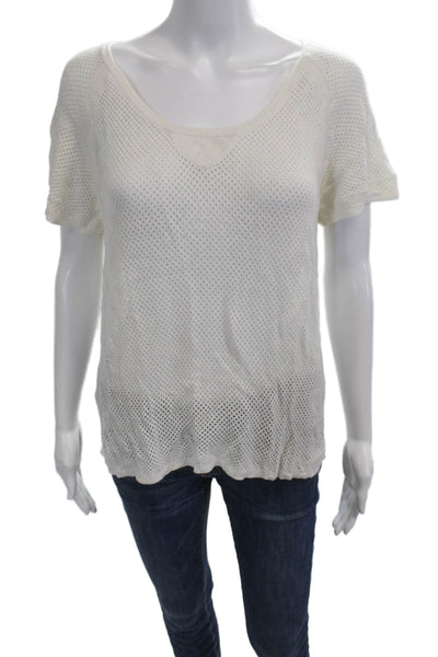 Rag & Bone Womens White Basic Short Sleeve Round Neck T-Shirt Size L