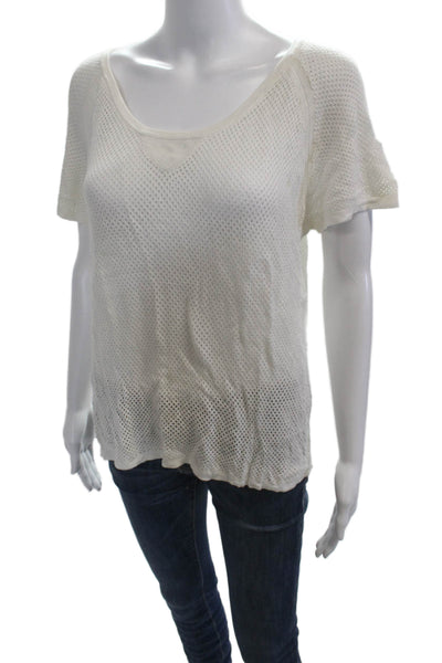 Rag & Bone Womens White Basic Short Sleeve Round Neck T-Shirt Size L