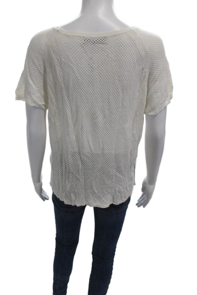 Rag & Bone Womens White Basic Short Sleeve Round Neck T-Shirt Size L