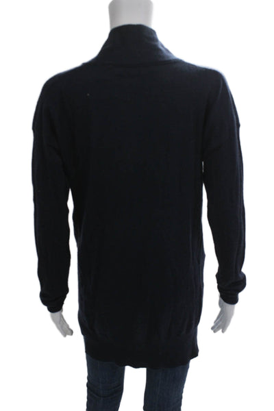 Barneys New York Unisex Dark Blue Wool Cashmere Pullover Long Sleeve Size M