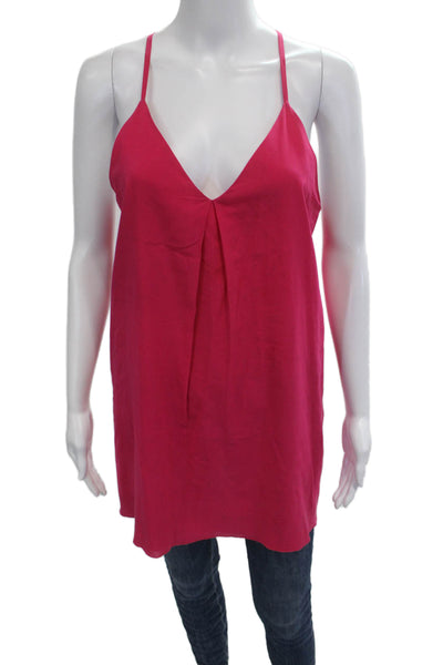 Alice + Olivia Women Pink V Neck Sleeveless Camisole Size S