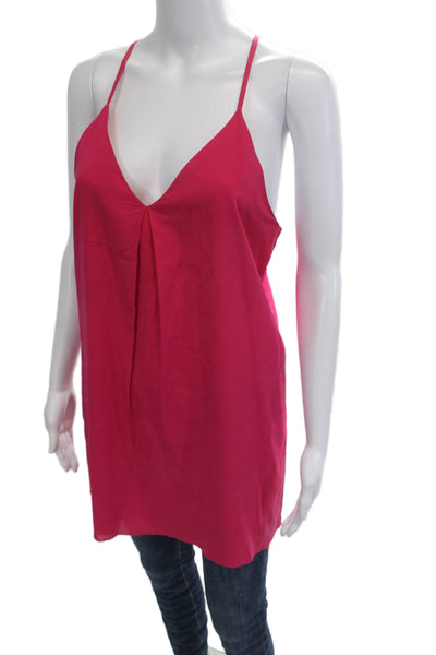 Alice + Olivia Women Pink V Neck Sleeveless Camisole Size S