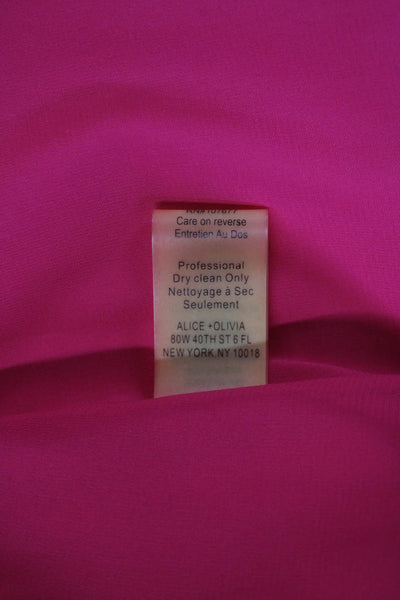 Alice + Olivia Women Pink V Neck Sleeveless Camisole Size S