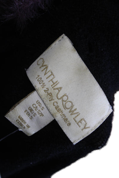 Cynthia Rowley Unisex Black 100% Cashmere Cardigan Designer Size S