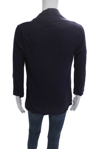 Michael Stars Womens Basic Dark Blue 3/4 Sleeve Supima Modal Slub Top Size One