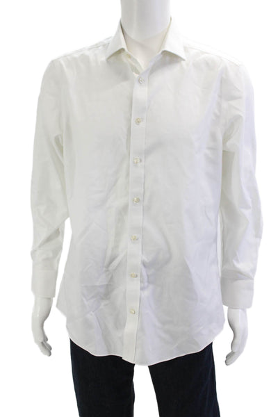 Charles Tyrwhitt Mens Long Sleeve Button Down Shirt White Size 16