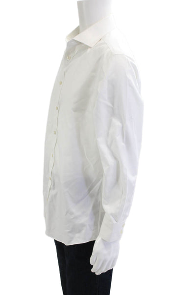 Charles Tyrwhitt Mens Long Sleeve Button Down Shirt White Size 16