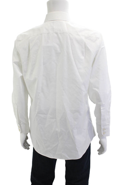 Charles Tyrwhitt Mens Long Sleeve Button Down Shirt White Size 16