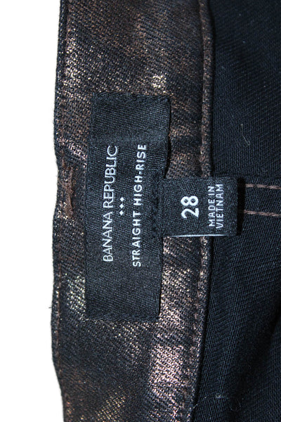 Banana Republic Women Black High Rise Pants 30 Inseam Size 28