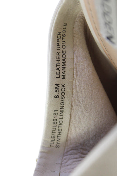 Steve Madden Womens Leather Slide On Mule Pumps Off White Size 8.5 Medium