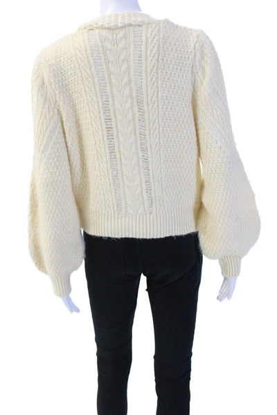 MNG Unisex Cardigan Beige V-Neck Button Long Sleeve Size S