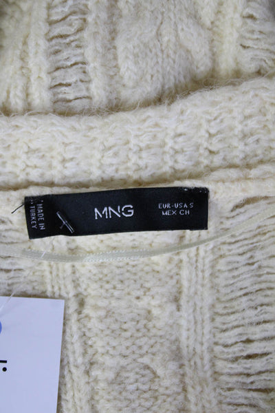MNG Unisex Cardigan Beige V-Neck Button Long Sleeve Size S