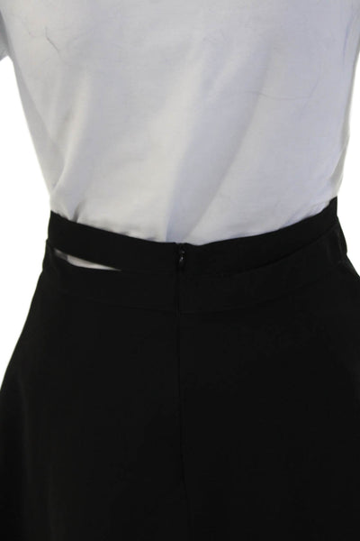 Zara Women A-Line Skater Mini Skort Black Polyester Blend Size XS