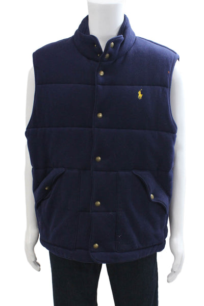 Polo Ralph Lauren Mens Quilted Puffer Vest Dark Blue Size XL