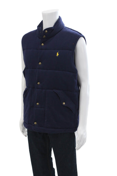 Polo Ralph Lauren Mens Quilted Puffer Vest Dark Blue Size XL
