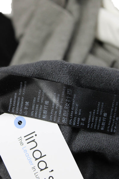 D Exterior Unisex Cardigan Dark Gray Cashmere Blend Button Size S