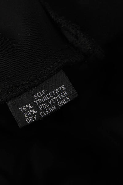 Rickie Freeman Teri Jon Women Black Aline Dress Mockneck Sleeve Midi Size 4