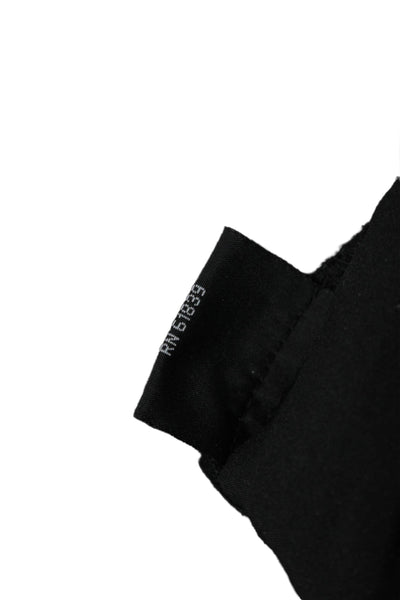 Rickie Freeman Teri Jon Women Black Aline Dress Mockneck Sleeve Midi Size 4