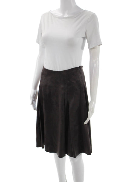 Club Monaco Womens A-Line Flare Brown Skirt Size 2