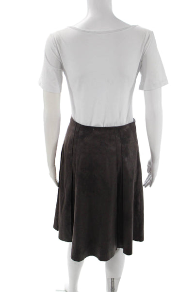Club Monaco Womens A-Line Flare Brown Skirt Size 2
