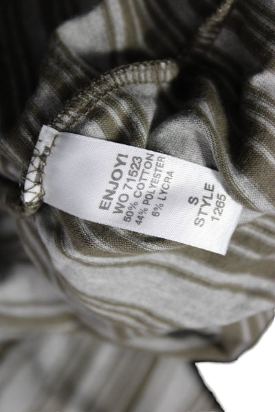 Michael Stars Womens Gray Striped T-Shirt Dress Short Sleeve Size S