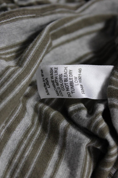 Michael Stars Womens Gray Striped T-Shirt Dress Short Sleeve Size S