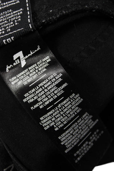 7 For All Mankind Women Black Ankle Skinny Jeans Size 26