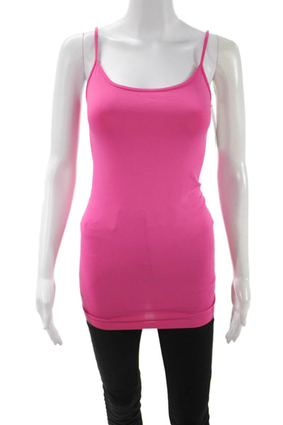 Sugar Lips Womens Basic Camisole Pink Round Neck Size One Size