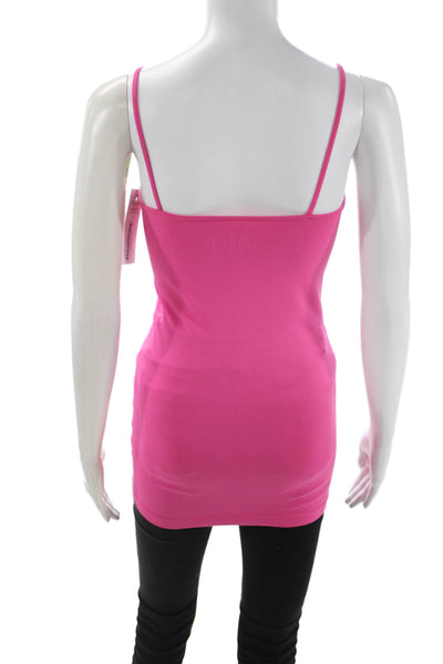Sugar Lips Womens Basic Camisole Pink Round Neck Size One Size