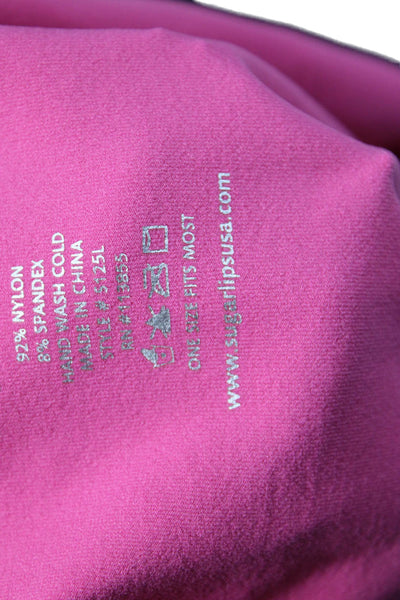 Sugar Lips Womens Basic Camisole Pink Round Neck Size One Size
