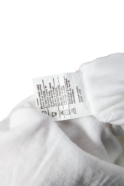 Vince Women White Basic T-Shirt Round Neck Short Sleeve Nylon Spandex Size S