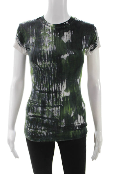 Heyne Bogut Women Basic Black Crew Neck Short Sleeve Tee Rayon Spandex Size 1