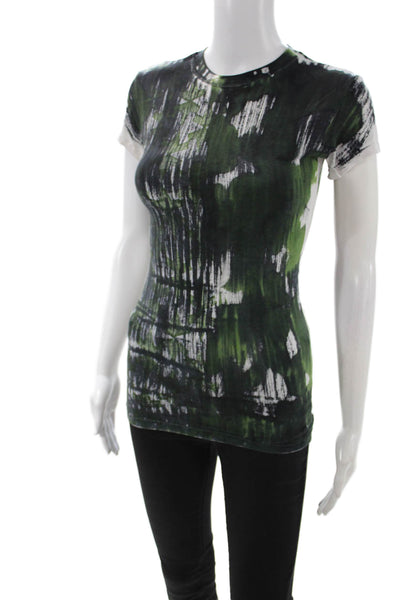 Heyne Bogut Women Basic Black Crew Neck Short Sleeve Tee Rayon Spandex Size 1