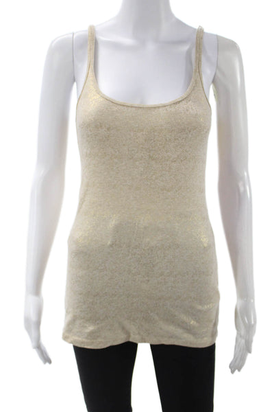 J Crew Womens Beige Cotton Sleeveless Camisole Round Neck Solid Basic Size S