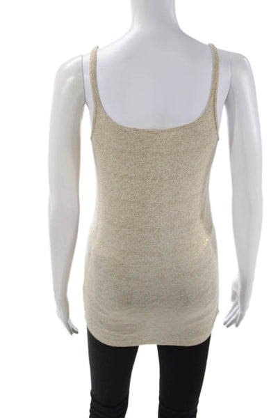 J Crew Womens Beige Cotton Sleeveless Camisole Round Neck Solid Basic Size S