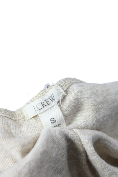 J Crew Womens Beige Cotton Sleeveless Camisole Round Neck Solid Basic Size S
