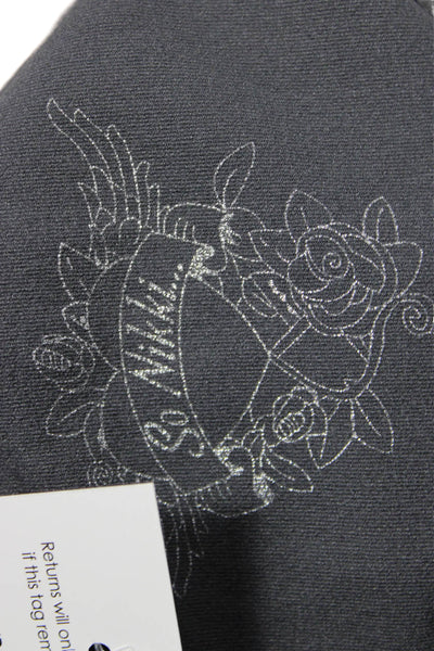 So Nikki Womens Basic Sleeveless Tunic Tank Dark Gray Round Neck Size One Size